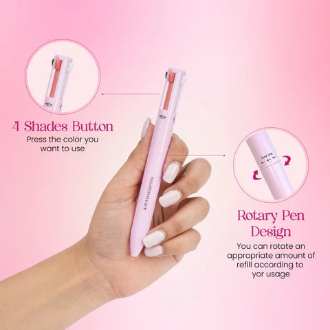✨ Bolígrafo Maquillaje 4 En 1™ – 🎒Todo tu estuche de maquillaje en un Solo Bolígrafo! 💄🖊️ Tienes todo lo que necesitas en un solo producto. ¡Práctico, compacto y siempre listo! ✨💖