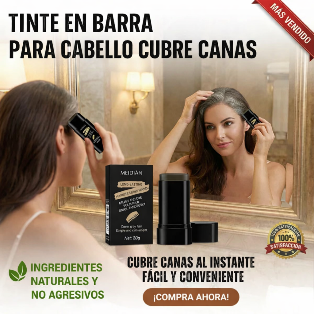 🔥 ¿Te incomodan esas canas que apagan tu look? – Devuelve juventud y seguridad a tu cabello con Tinte Instantáneo Cubrir Canas™ 🌿✨ Fórmula natural, suave y no agresiva 💖