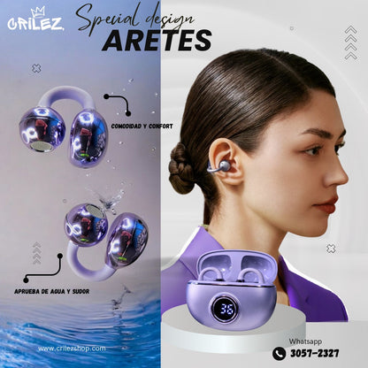 "Audífonos Tipo Arete™ 🎧💎 Se Ajustan, no Molestan, ¡y Lucen Increíbles!"✨🎶