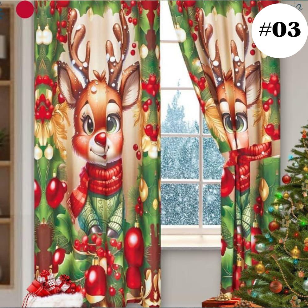 🪟🎅🏼 CORTINAS NAVIDEÑAS™ — Convierte cada rincón de tu hogar en un escenario navideño lleno de encanto y alegría.