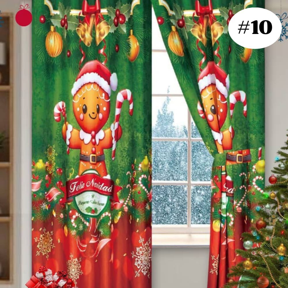 🪟🎅🏼 CORTINAS NAVIDEÑAS™ — Convierte cada rincón de tu hogar en un escenario navideño lleno de encanto y alegría.