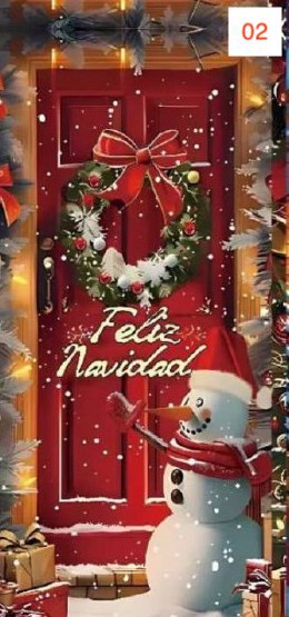 🎅Haz que el Espíritu Navideño se sienta desde la entrada🏡 — FORRO NAVIDEÑO PARA PUERTA™