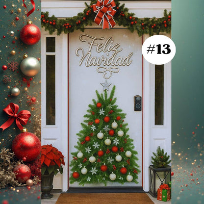 🎅Haz que el Espíritu Navideño se sienta desde la entrada🏡 — FORRO NAVIDEÑO PARA PUERTA™
