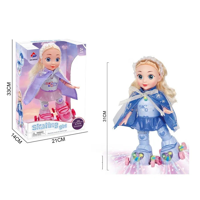 Muñeca de Patín Eléctrica, Musical con Luces y Movimiento™